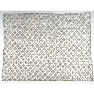 Single (1) CAROL & FRANK 20"x26" Standard Cotton PILLOW SHAM Beige/White Geo NEW